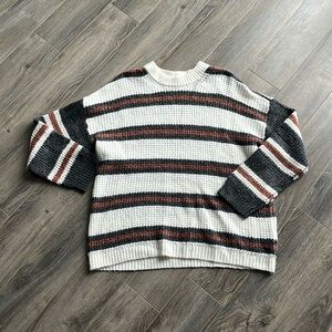American Eagle Oversized Striped Knit Sweater